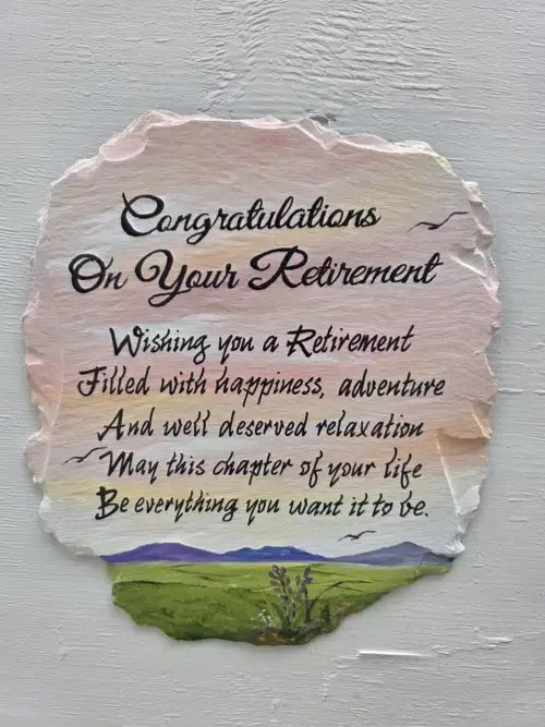 Retirement 14x12 inches